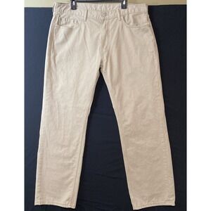 Levis Jeans Mens 38X32 Beige Tan Denim Khaki Pants 559 Relaxed Straight Baggy